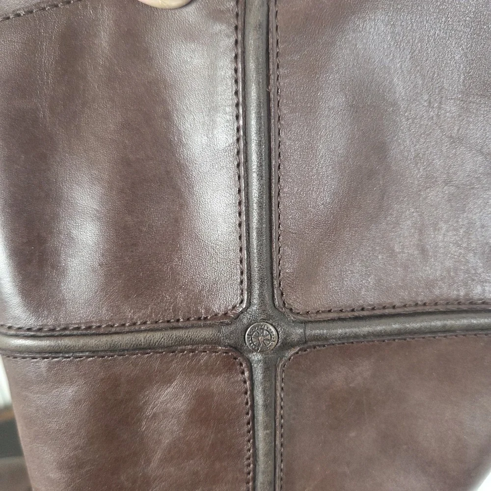 Bussola Trapani Tall Brown Leather Riding Boots Equestrian Knee High EU 38 US 7